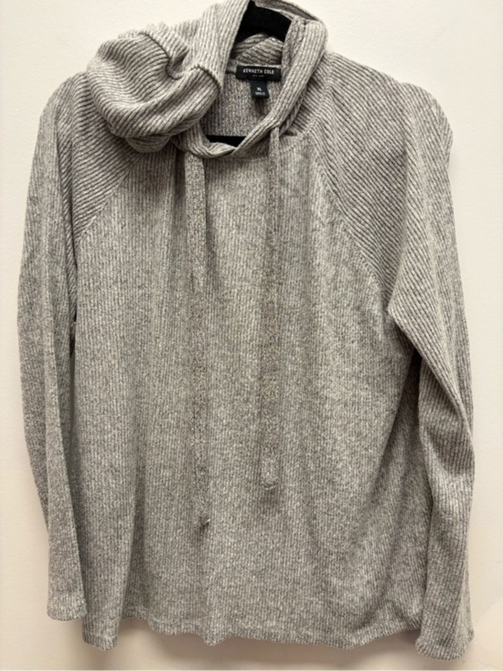 🤍 Kenneth Cole Hooded Ribbed Knit Pullover – Size XL 🤍